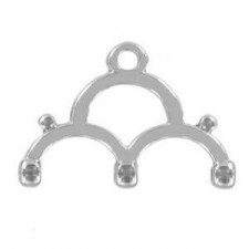 Cymbal ™ DQ metal ending Lakos III for 8/0 beads - Antique silver